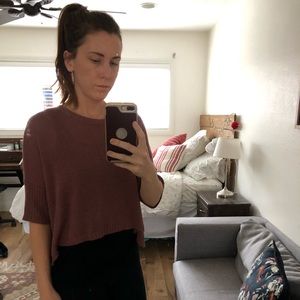 Cropped light weight maroon sweater